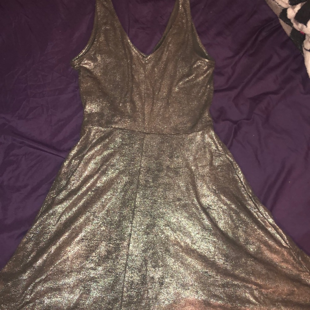 Hollister Grey and silver skater dress